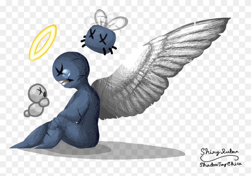 1096x744 Crybaby Illustration, Angel, Archangel HD PNG Download