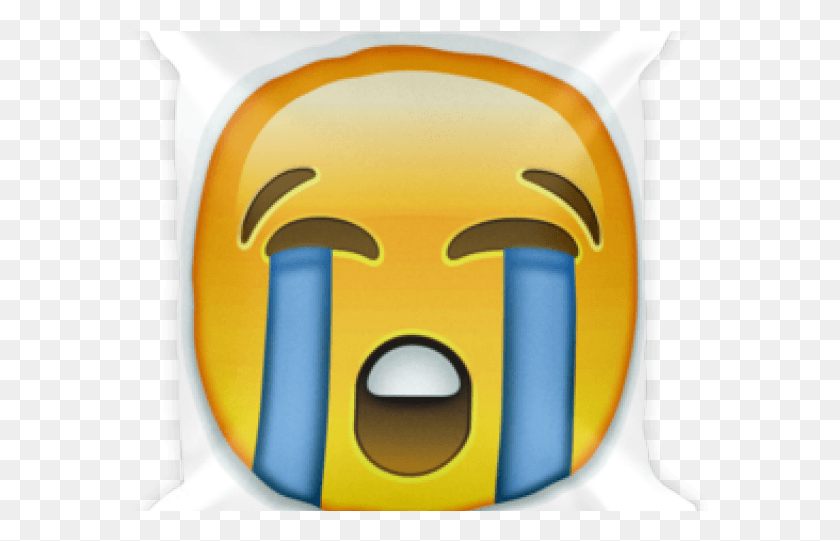 577x481 Crying Emoji Clipart Loudly Crying Sad Emoji Transparent, Pillow, Cushion, Clothing HD PNG Download