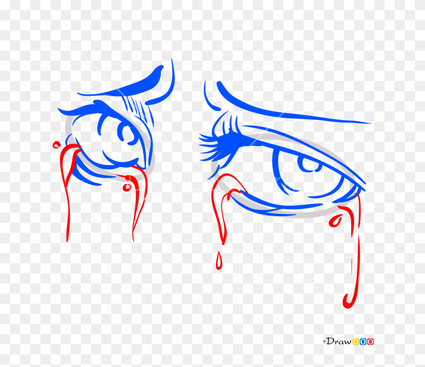 665x665 Crying Eyes Cartoon Crying Eyes Drawing Cartoon, Bow, Text HD PNG Download
