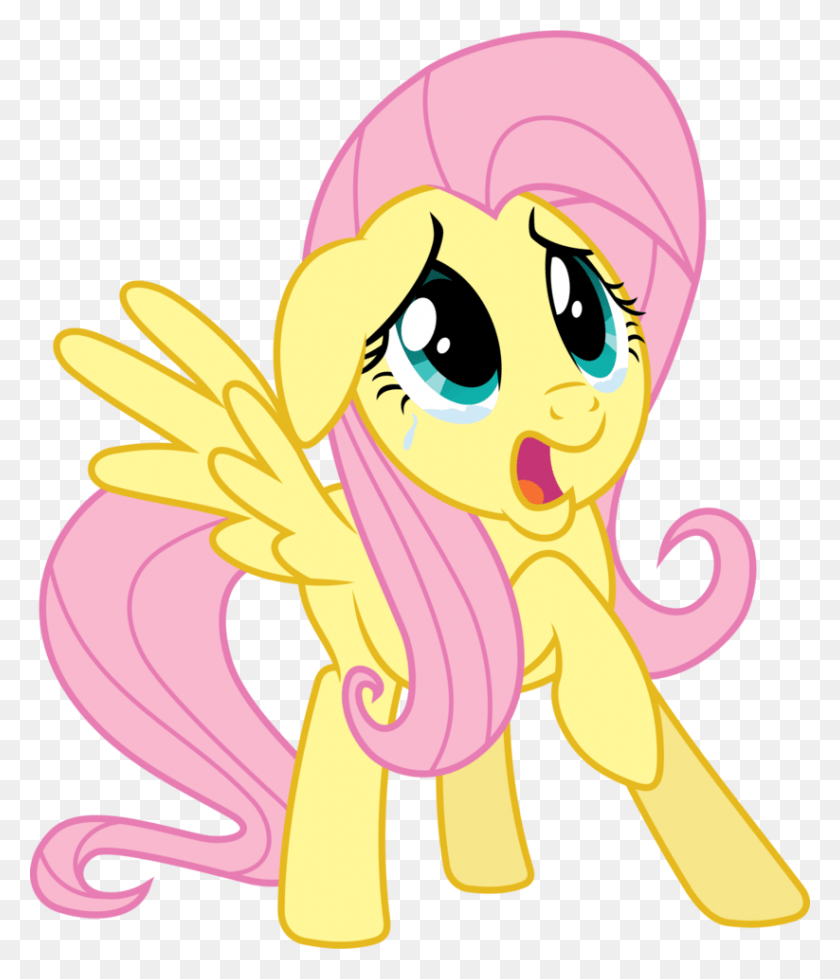 823x970 Crying Floppy Ears Fluttershy Griffon The Brush Scared My Little Pony, Graphics, Plant HD PNG Download