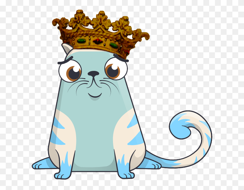 634x594 Cryptokitty Sad Crown Blockchain Cat, Животное, Млекопитающее, Аксессуары Hd Png Скачать