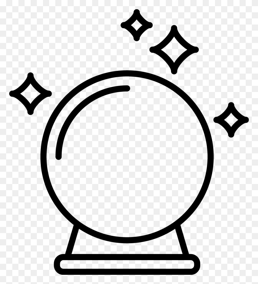 1159x1287 Crystal Ball Computer Icons Magic Area Monochrome, Stencil, Text, Drum HD PNG Download