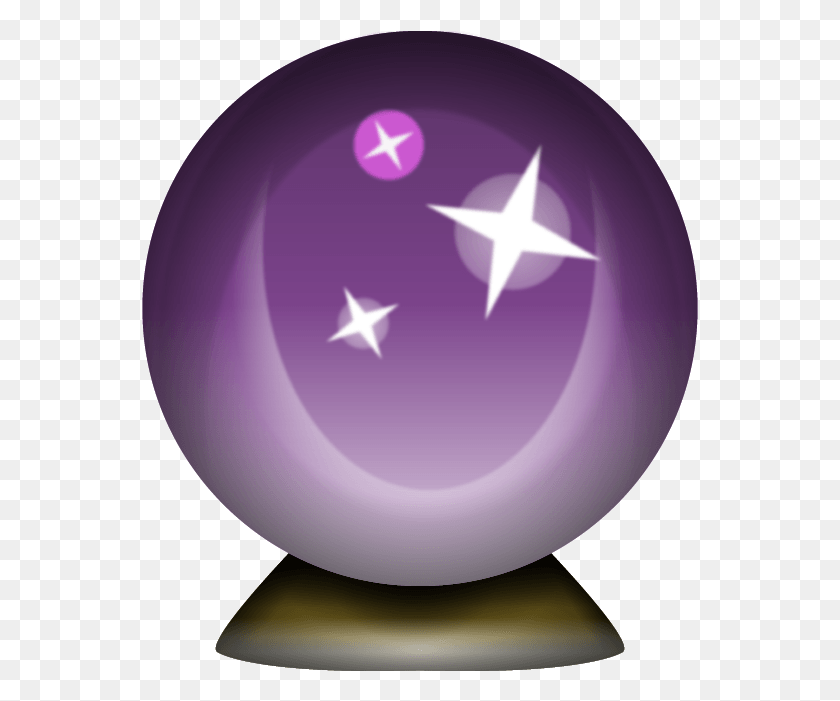 557x641 Crystal Ball Magic Emoji, Purple, Sphere, Plant HD PNG Download