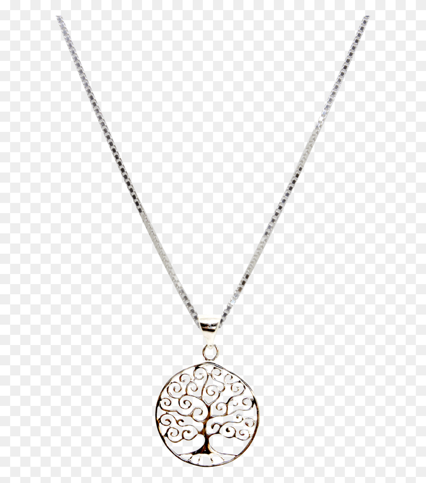 623x892 Crystal Cer Pendant Necklaces Sterling Silver Tree Locket, Necklace, Jewelry, Accessories Descargar Hd Png