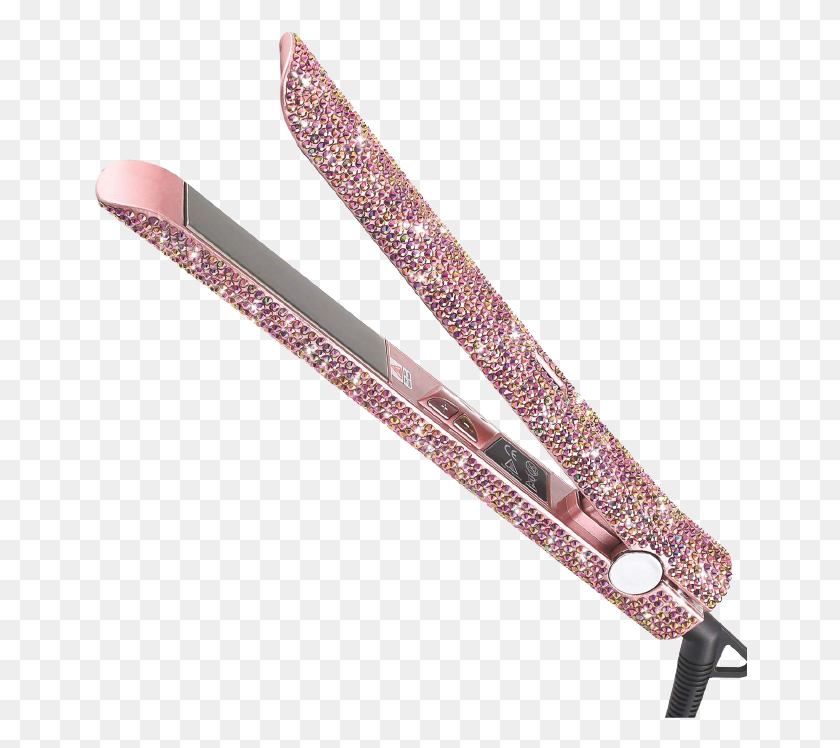 654x688 Crystal Flat Iron Rhinestone Straightener, Weapon, Weaponry, Blade HD PNG Download