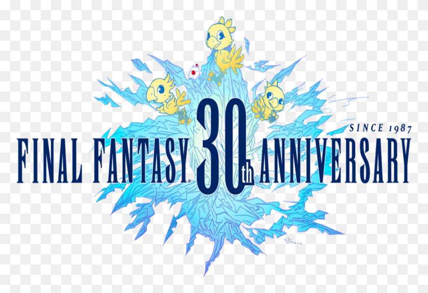 1393x922 Crystal Memories Празднует 30-Летие Final Fantasy Final Fantasy 30-Летие, Текст, На Открытом Воздухе, Бумага Hd Png Скачать