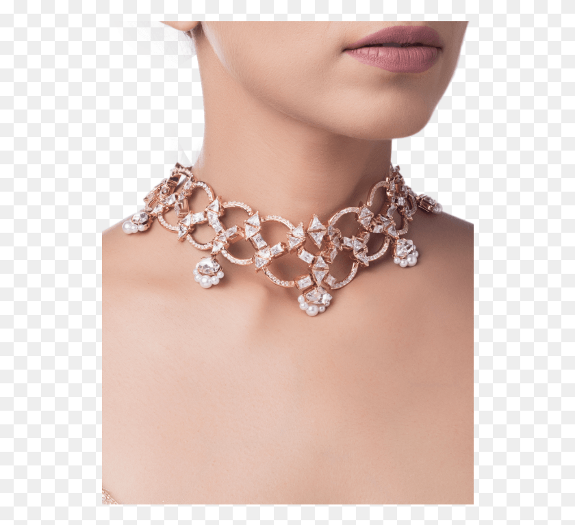 544x707 Crystal Mogra Necklace Crystal Mogra Necklace Chain, Jewelry, Accessories, Accessory Descargar Hd Png