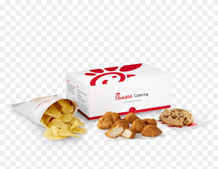 801x607 Descargar Pngct Chick Fil A Nuggets Comidas Empaquetadas Chick Fil A Box Lunch, Pollo Frito, Comida, Snack Hd Png