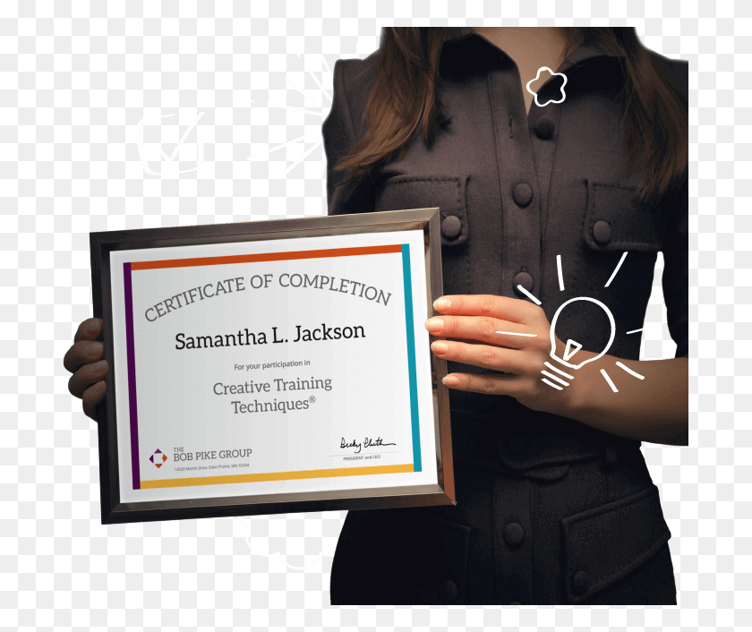 699x646 Cta Certification Woman Award Ceremony, Text, Person, Human HD PNG Download