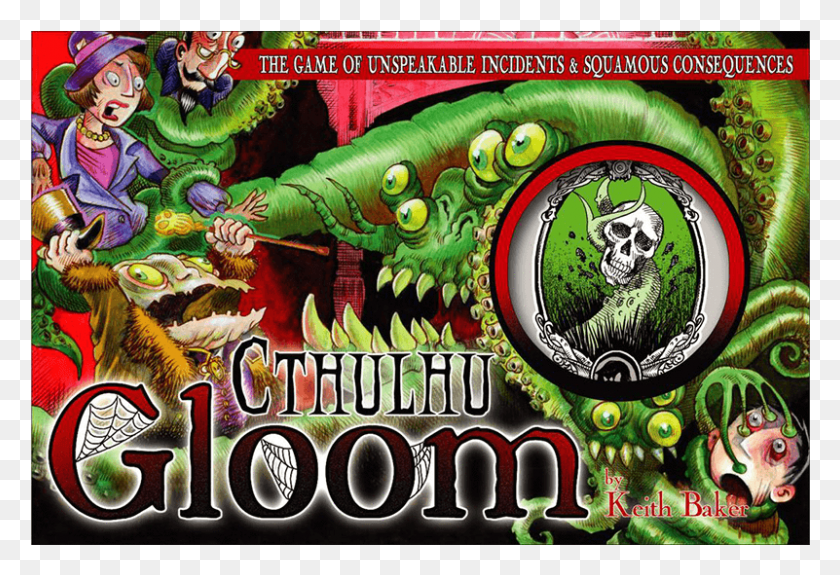 801x529 Cthulhu Gloom Gloom Game, Плакат, Реклама, Человек Hd Png Скачать