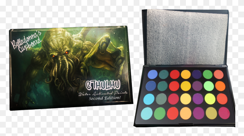 1397x733 Cthulhu Makeup Palette, Poster, Advertisement, Paint Container HD PNG Download