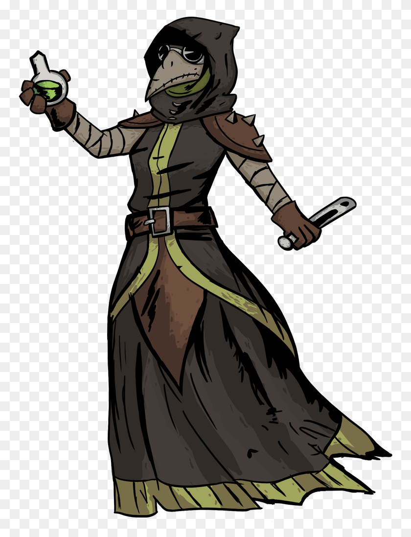 770x1037 Ctsw On Twitter Darkest Dungeon Plague Doctor Fanart, Person, Human, Clothing HD PNG Download