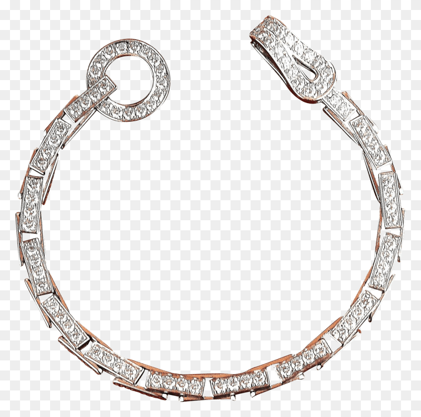 1324x1313 Ctw Diamond Agrafe Designer Bracelet 18k Gold Body Jewelry, Accessories, Accessory, Necklace HD PNG Download