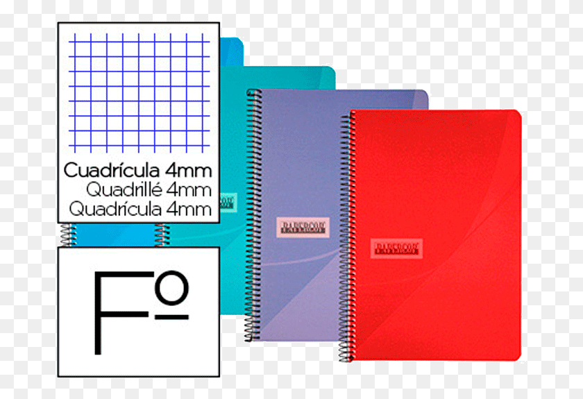 677x515 Cuadricula 4 Mm 90h Tapa Plstico Majorelle Blue, Text, Label, File Binder HD PNG Download