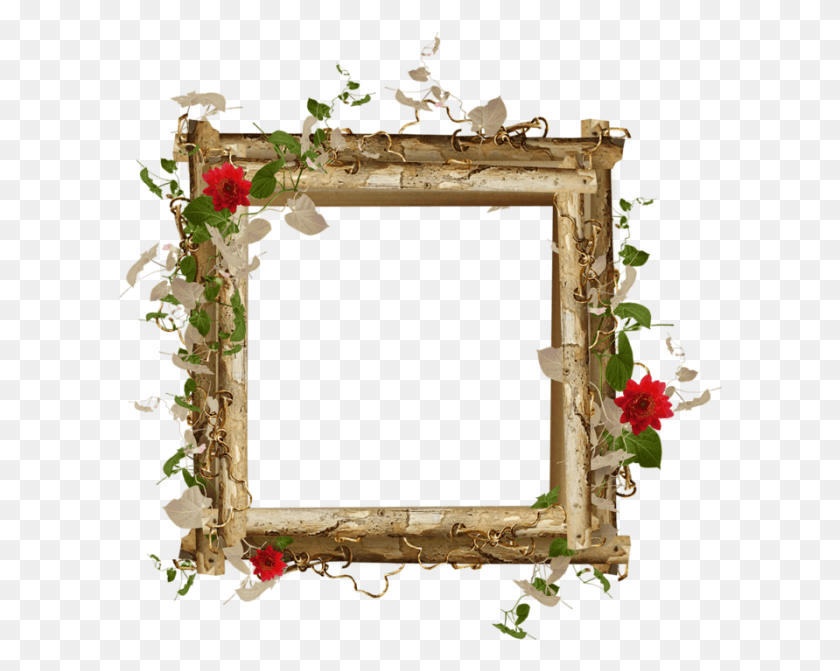 604x611 Cuadros Para Fotos Picture Frame, Plant, Flower, Blossom HD PNG Download