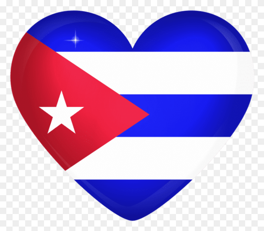 840x726 Cuba Large Heart Flag Clipart Photo Puerto Rico Flag Heart, Symbol, Logo, Trademark HD PNG Download