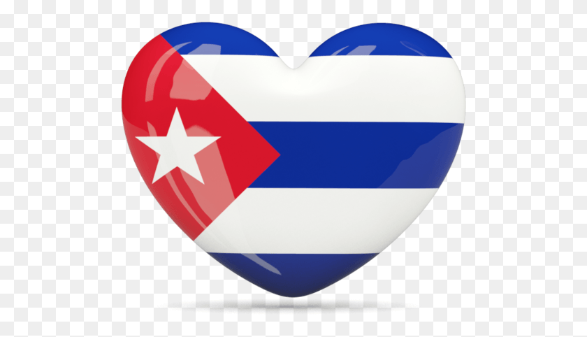 496x422 Cuban Flag In A Heart, Symbol, Logo, Trademark HD PNG Download