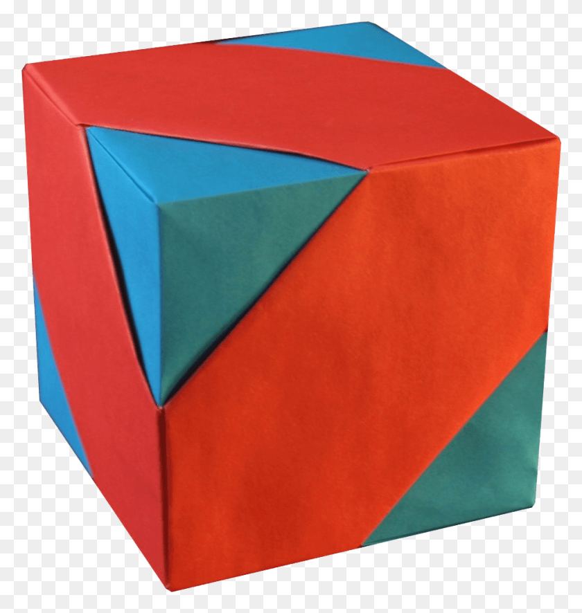 932x988 Descargar Png / Cubo De Origami Png