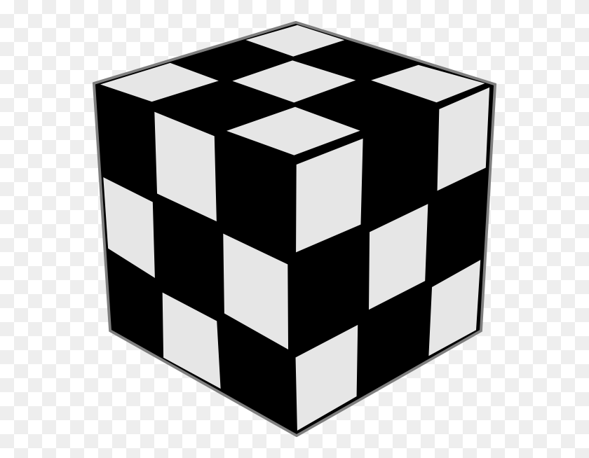 576x594 Cube Black And White, Furniture, Chess, Game HD PNG Download