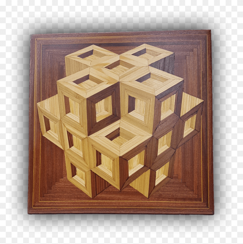 2422x2431 Cube Of Incavated Cubes Picture Frame HD PNG Download