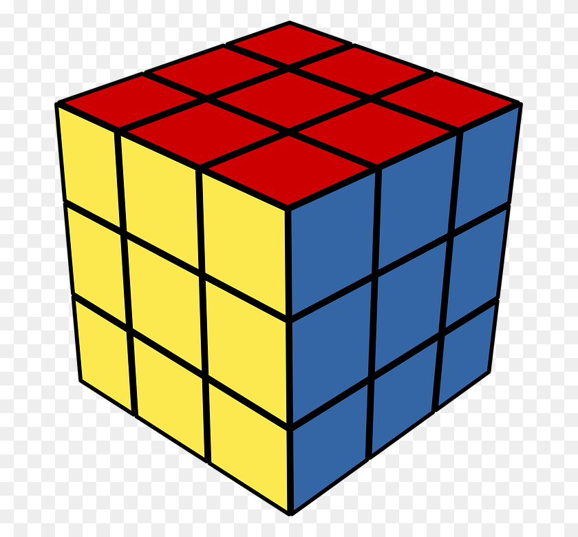 681x720 Cube Rubix Cube Clipart, Rubix Cube HD PNG Download