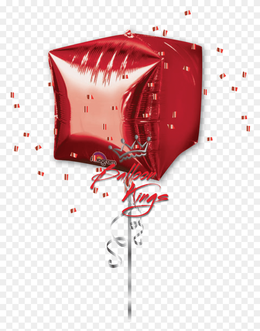 905x1169 Cubez Red Cubez Balloons, Paper, Graphics HD PNG Download