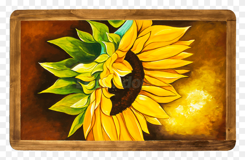 861x541 Cubierta Girasol Sunflower, Canvas Hd Png