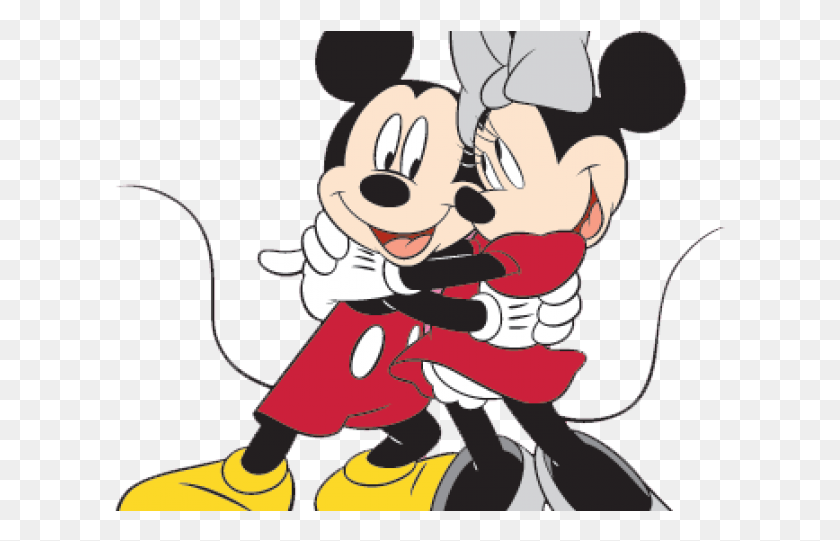 611x481 Cuddle Clipart Mickey Minnie Mickey And Minnie Mouse, Person, Human, Performer HD PNG Download