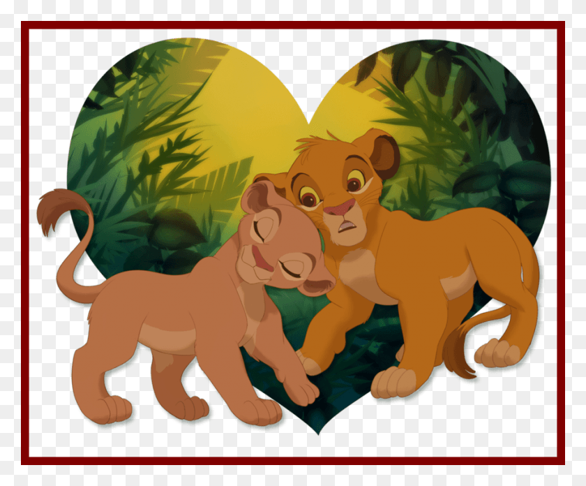 908x741 Cuddling Clipart Simba Nala Lock Screen The Lion King, Mammal, Animal HD PNG Download