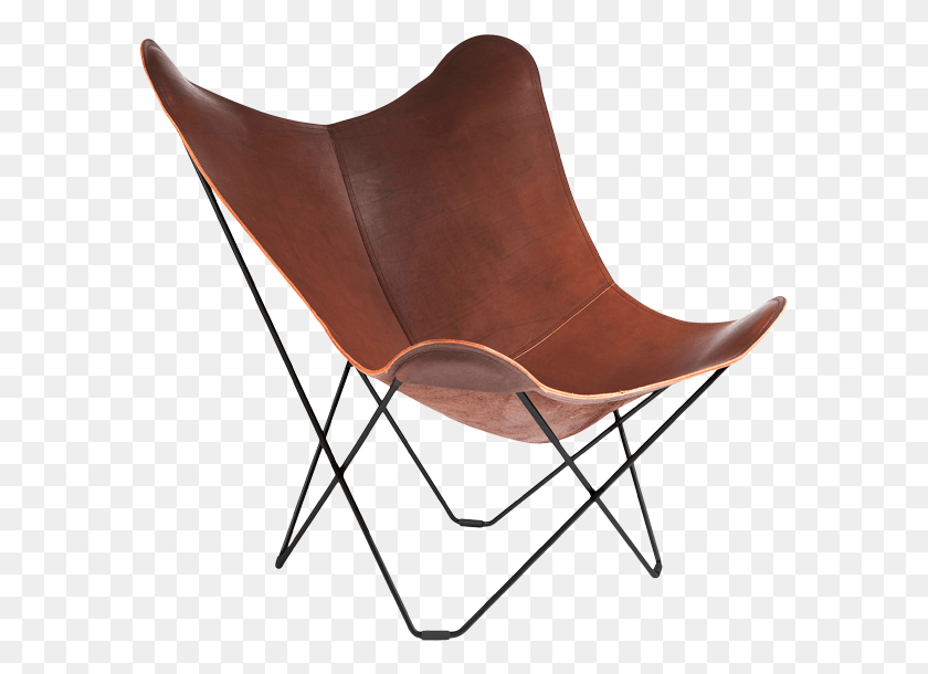 587x550 Cuero Butterfly Chair Chocolate Leather Cuero Butterfly Chair, Canvas, Furniture, Cushion HD PNG Download