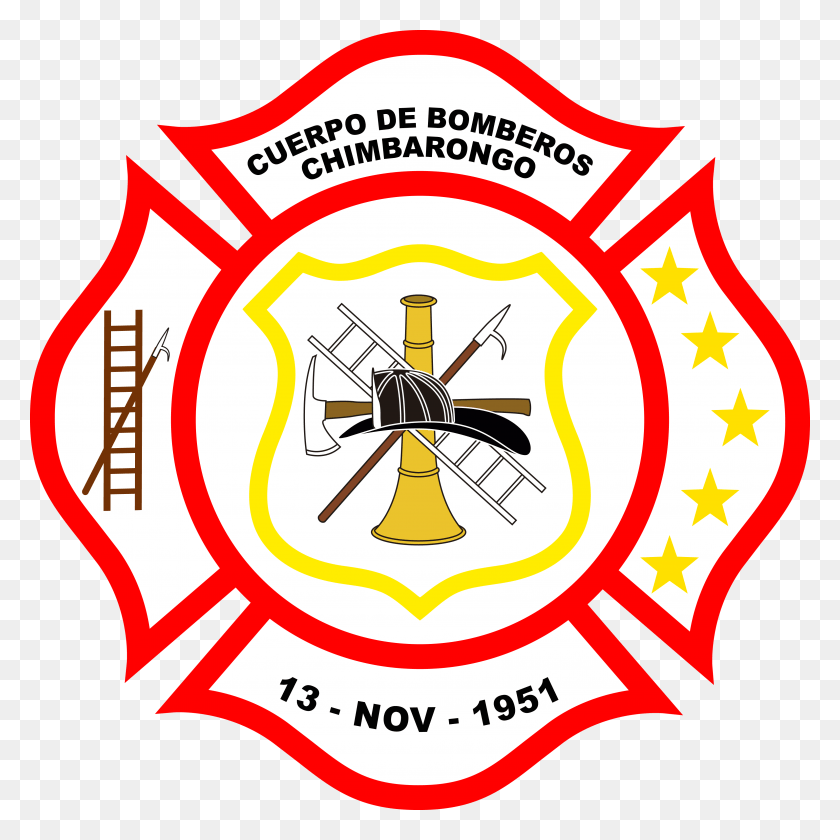 3937x3937 Cuerpo De Bomberos De Chimbarongo Iaff Logo Blanco Y Negro, Símbolo, Marca Registrada, Emblema Hd Png