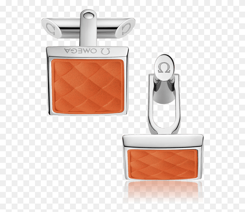 559x669 Cufflinks Stainless Steel And Orange Rubber C92sta0509105 Omega Cufflinks Orange, Accessories, Accessory, Electronics HD PNG Download