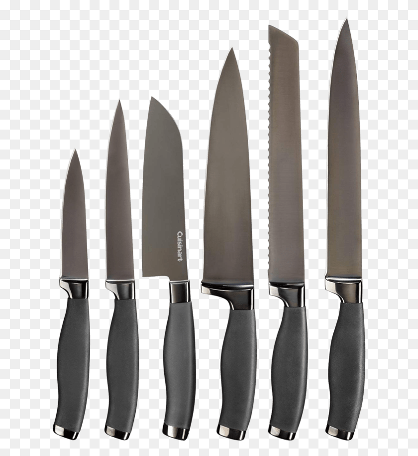 632x855 Cuisinart 6 Piece Titan Collection Titanium Knives Bowie Knife, Blade, Weapon, Weaponry HD PNG Download