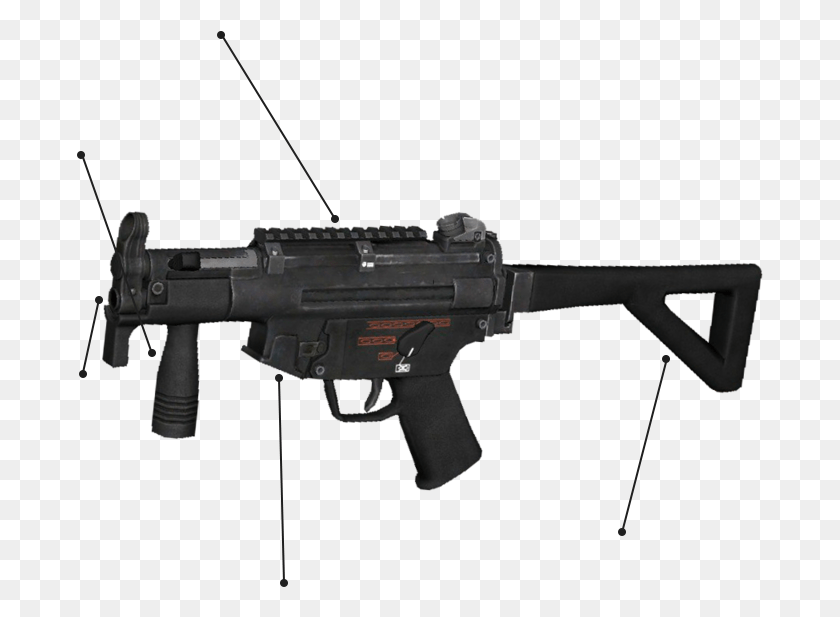 687x557 Culata Abatible Mp5 Airsoft, Gun, Weapon, Weaponry HD PNG Download