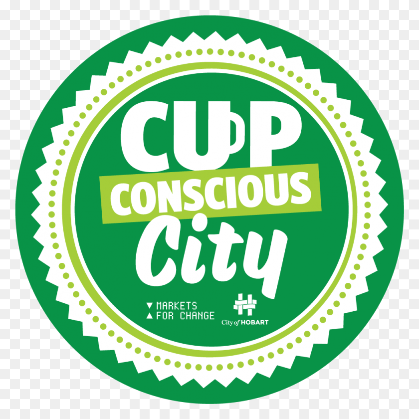 973x973 Cup Conscious Cities Premium Quality Badge, Label, Text, Logo HD PNG Download