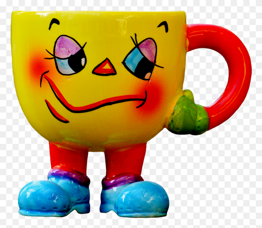 800x687 Cup Funny Smiley Feet Laugh Emoticon Cute Emoji Smile, Toy, Coffee Cup, Outdoors HD PNG Download