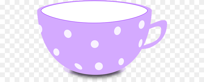 535x340 Cup Purple Tea Bowl Empty Dotted Cup Cup T Cute Tea Cup Disk Clipart PNG