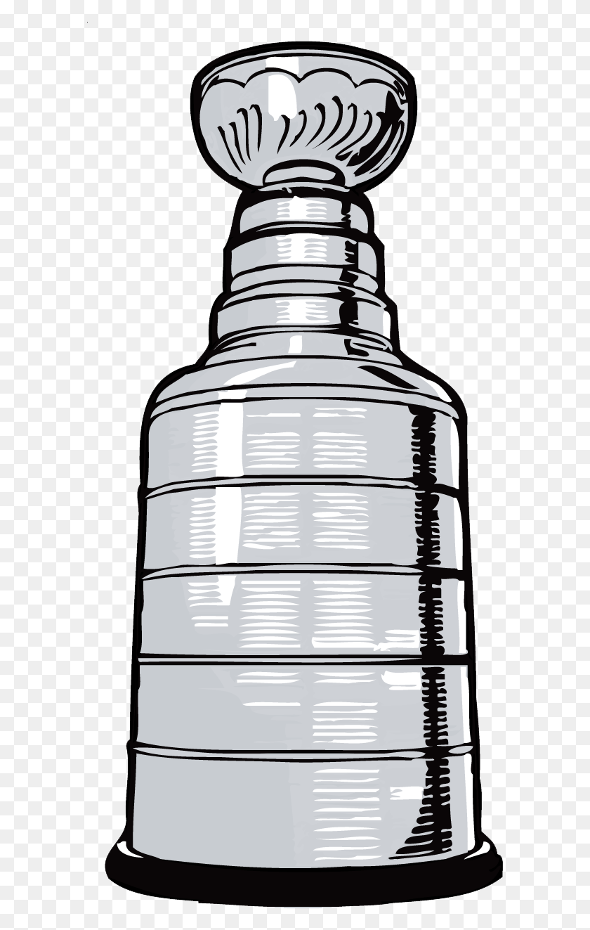 593x1263 Cup Stanley Cup Black And White, Bottle, Barrel, Keg HD PNG Download