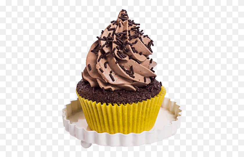 417x480 Cupcake De Chocolate Cupcake, Crema, Pastel, Postre Hd Png
