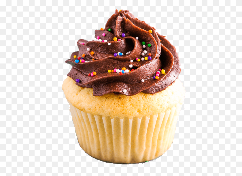 451x550 Cupcake Chocolate Icing Cup Cakes, Cream, Cake, Dessert HD PNG Download