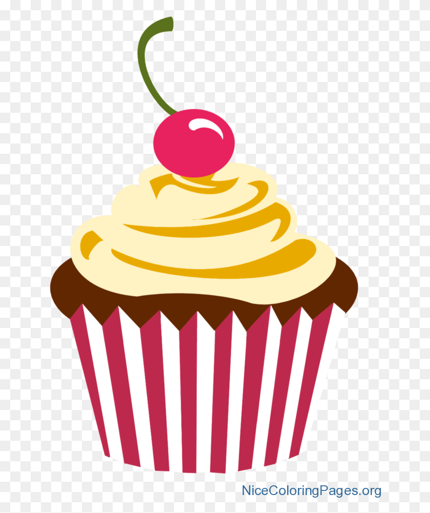 648x941 Cupcake Clipart, Cream, Cake, Dessert HD PNG Download