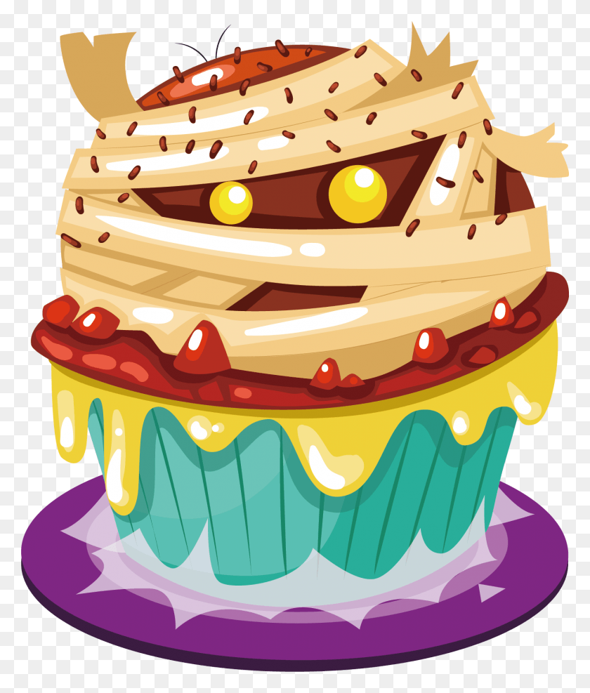 1413x1681 Cupcake Halloween Cake Birthday Cake Halloween Birthday Cake, Cream, Dessert, Food HD PNG Download