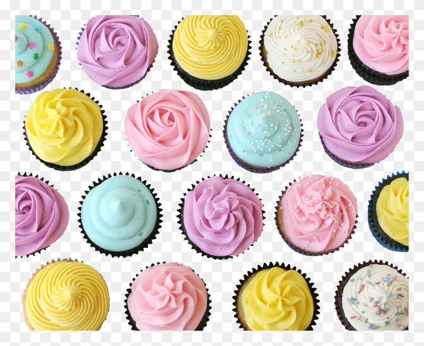 6672x5368 Cupcakes Cute Pastel Cupcake Background HD PNG Download