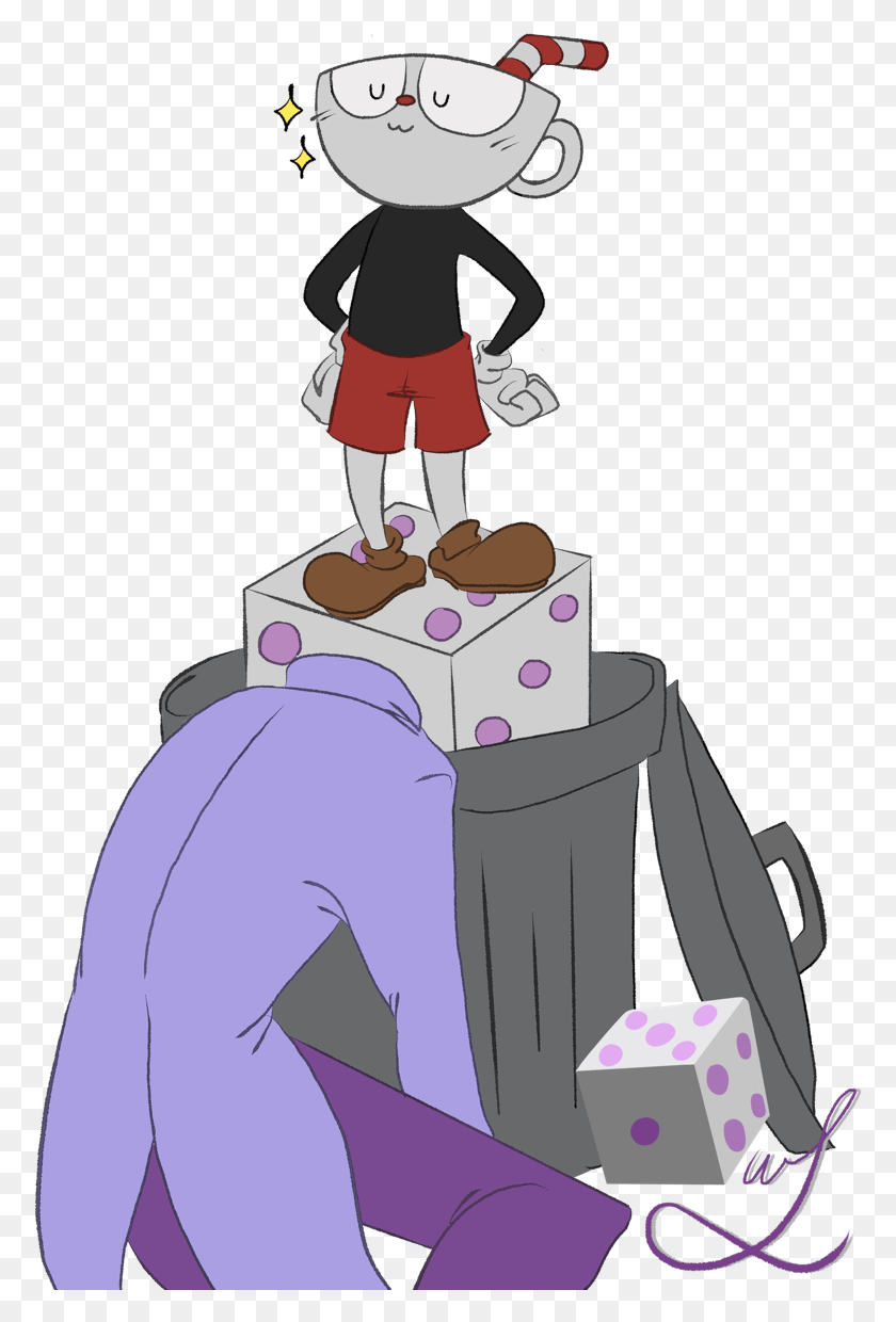 777x1180 Png Изображение - Cuphead And King Dice.