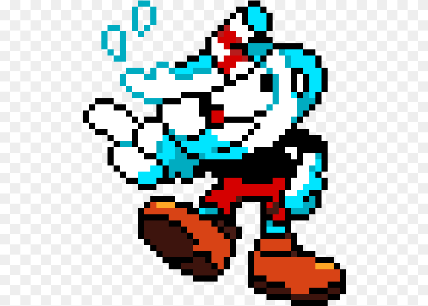 517x601 Cuphead Mugman Sprite Download Cuphead And Mugman Background, Qr Code, Robot Clipart PNG