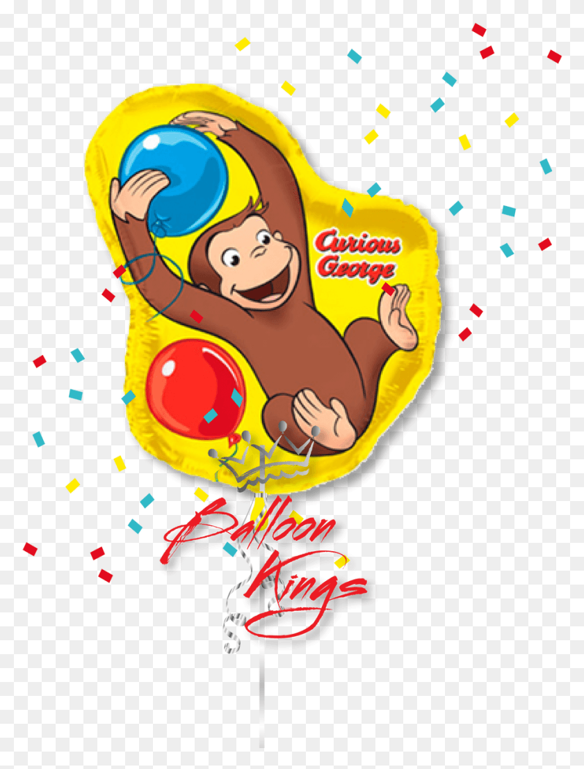 926x1241 Curious George Balloons Curious George Balloon, Paper, Confetti, Ball HD PNG Download