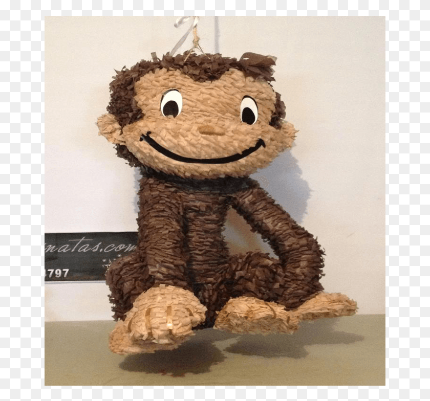 667x724 Curious George Pinata, Toy, Plush, Teddy Bear HD PNG Download