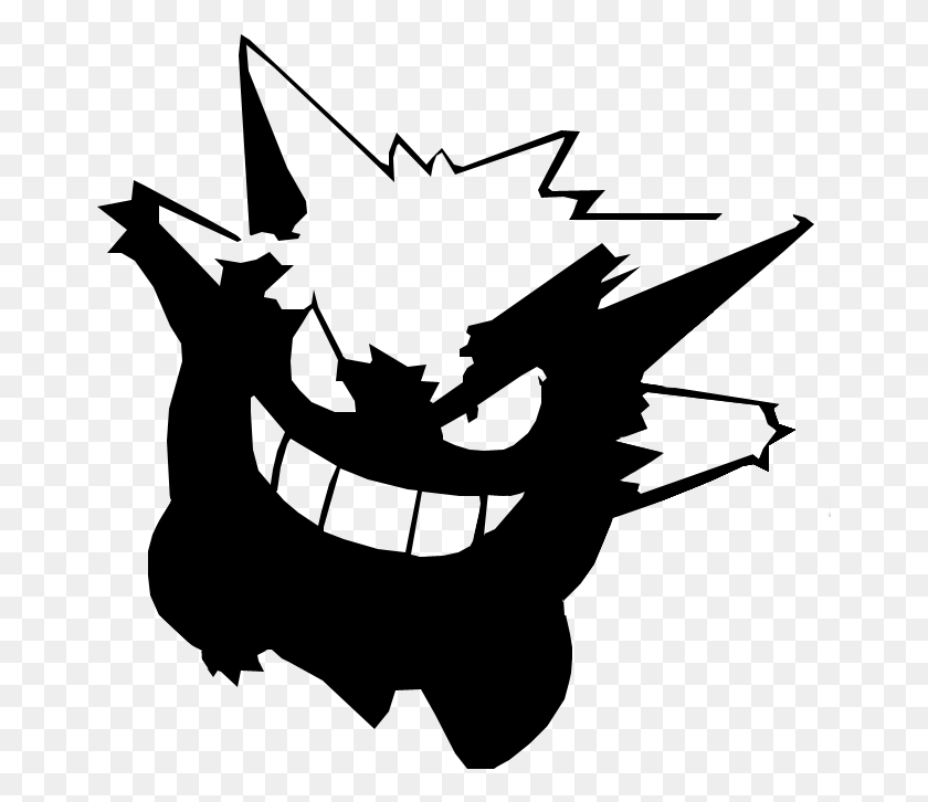 665x666 Curious Its A Stencil Zelda Stencil Gengar Black And White, Gray, World Of Warcraft HD PNG Download