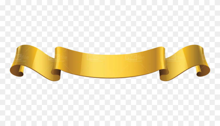 Curled Golden Ribbon, Accessories, Belt, Text, Smoke Pipe Transparent PNG