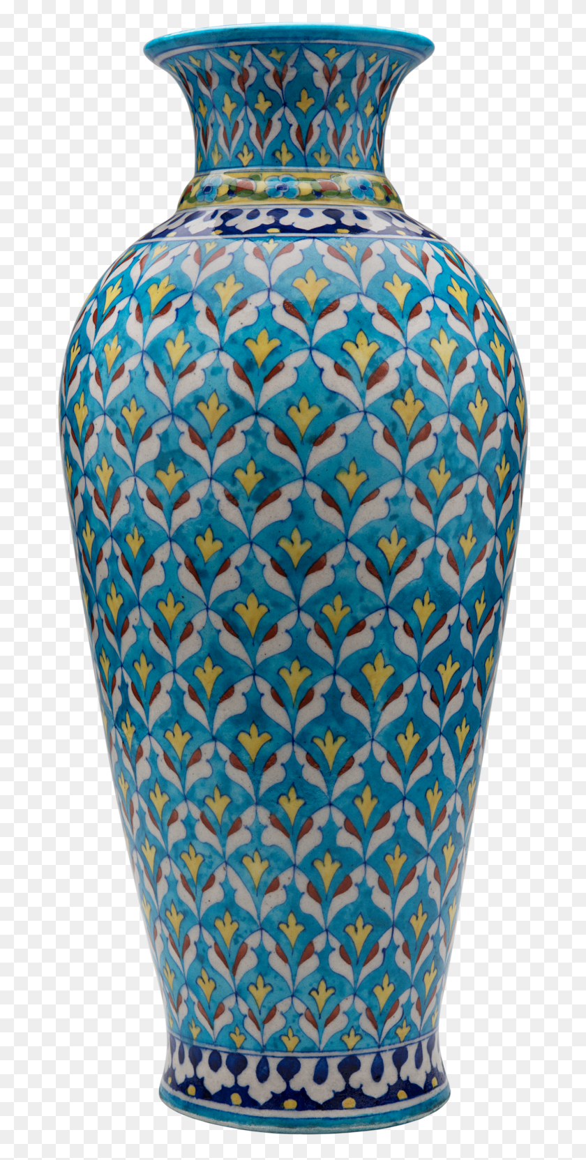 677x1603 Curocarte Blue Pottery Designer Flower Vase Blue Pottery Ceramic Vase Online India, Porcelain, Jar HD PNG Download